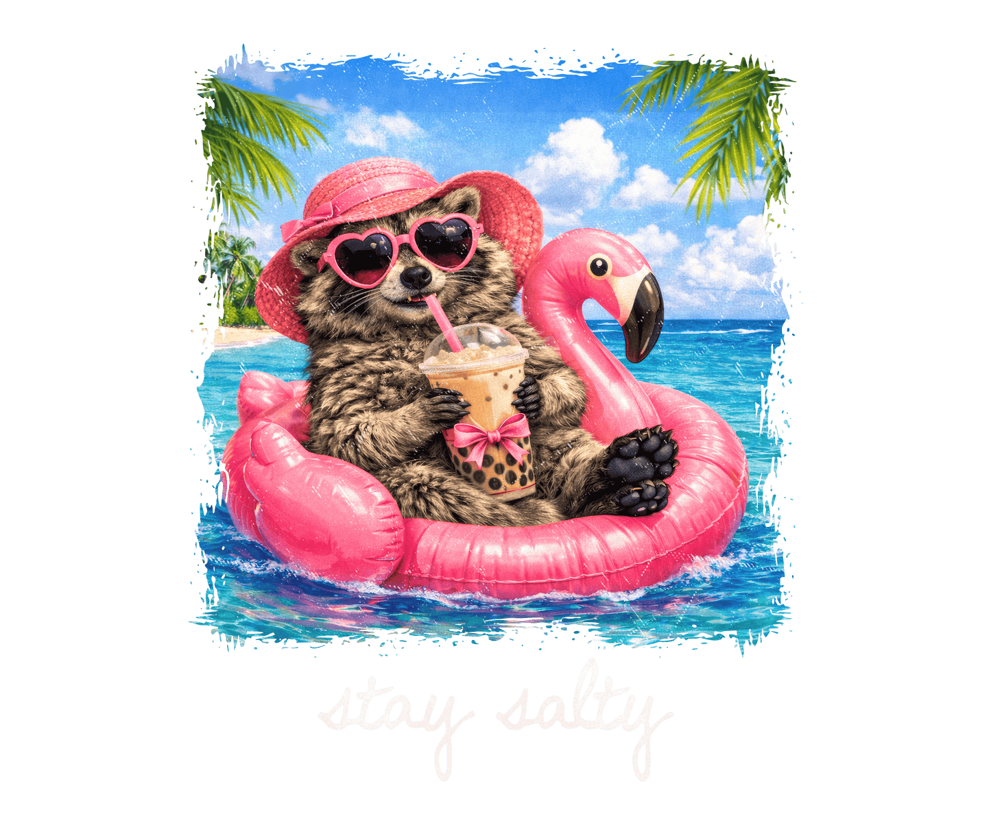 Stay Salty - Clear Film Screenprint