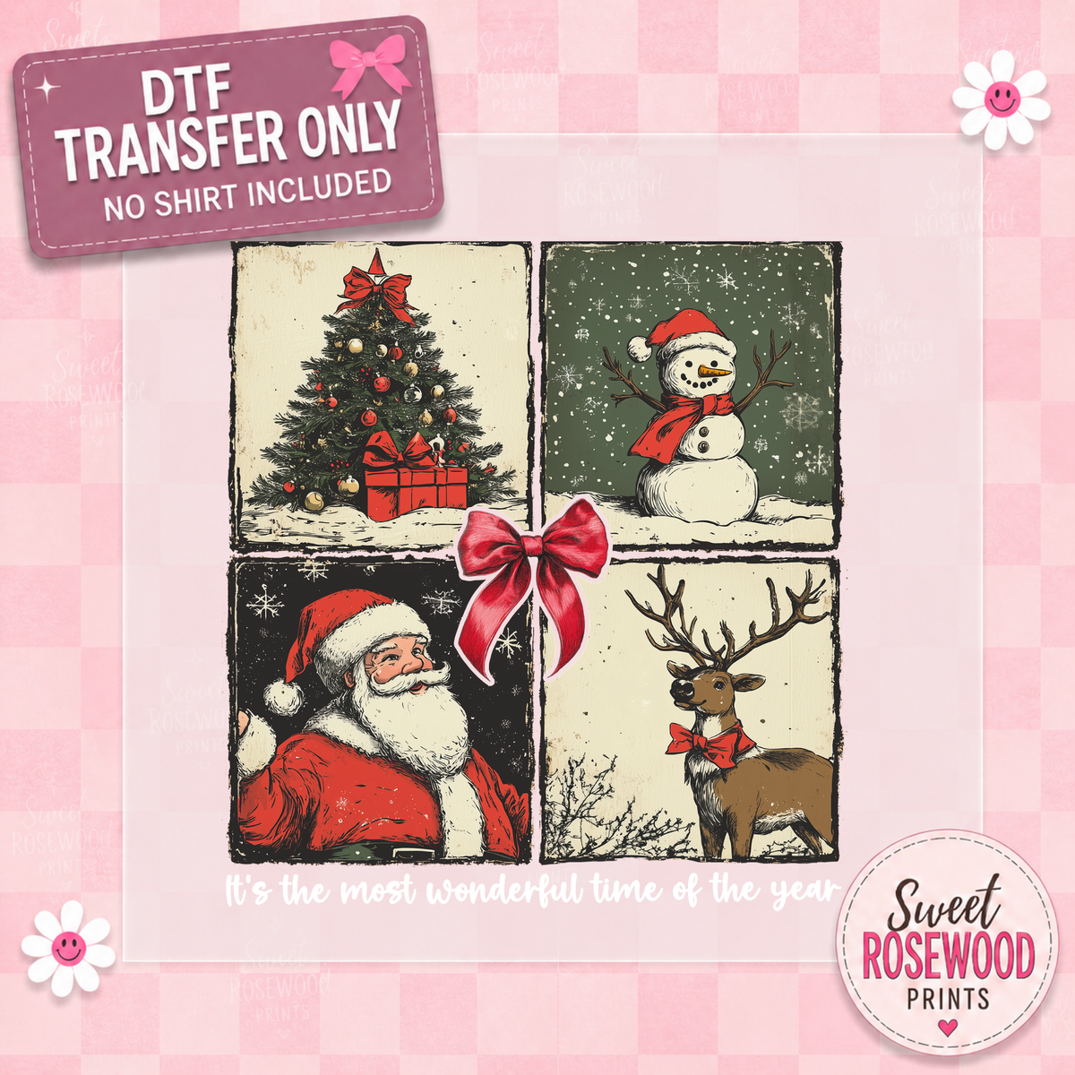 4 CHRISTMAS SQUARES