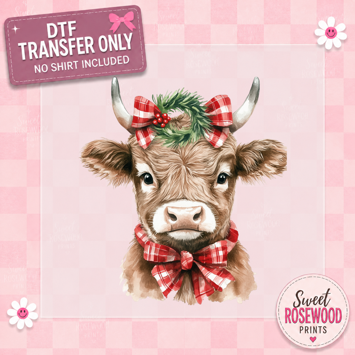 RED PLAID COW