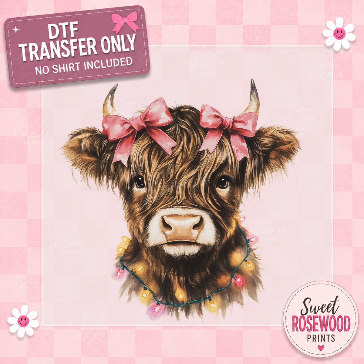 PINK BOW COW