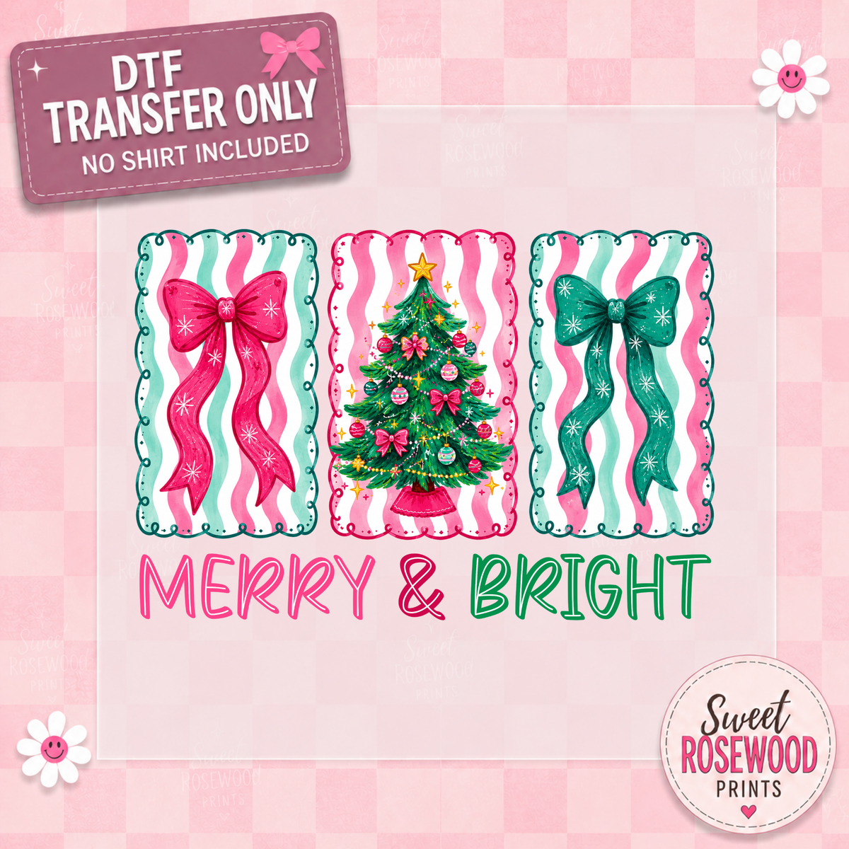 MERRY & BRIGHT PINK/GREEN