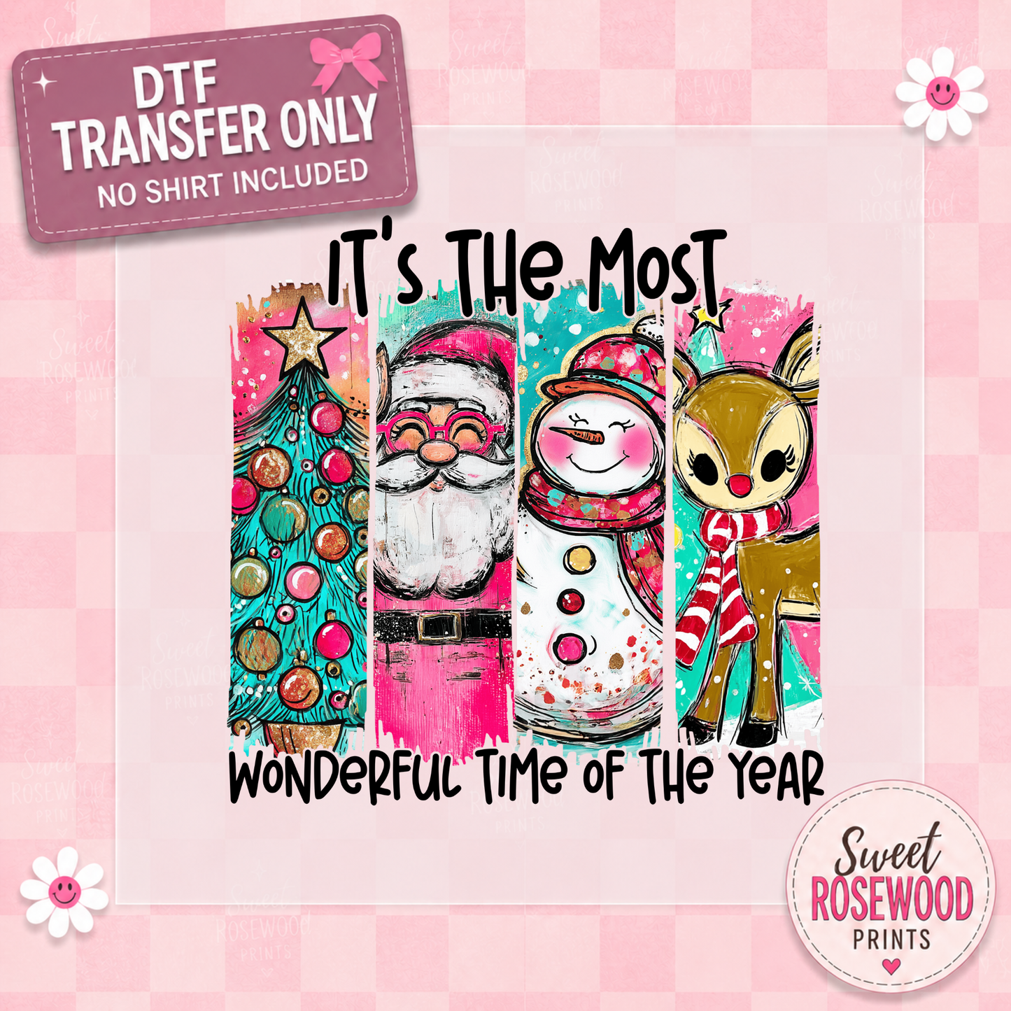WONDERFUL TIME - TREE SANTA DEER SNOWMAN