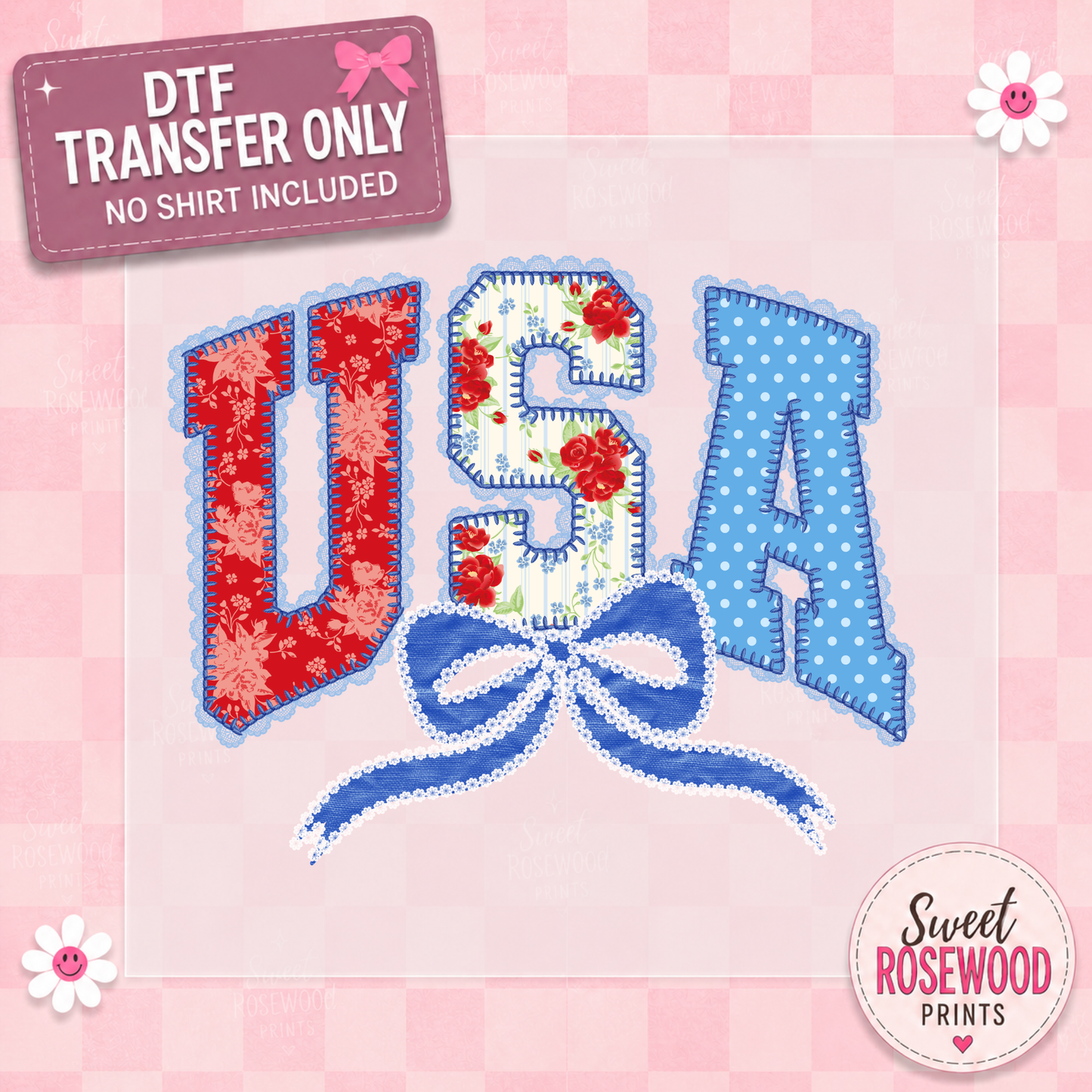 USA BLUE BOW