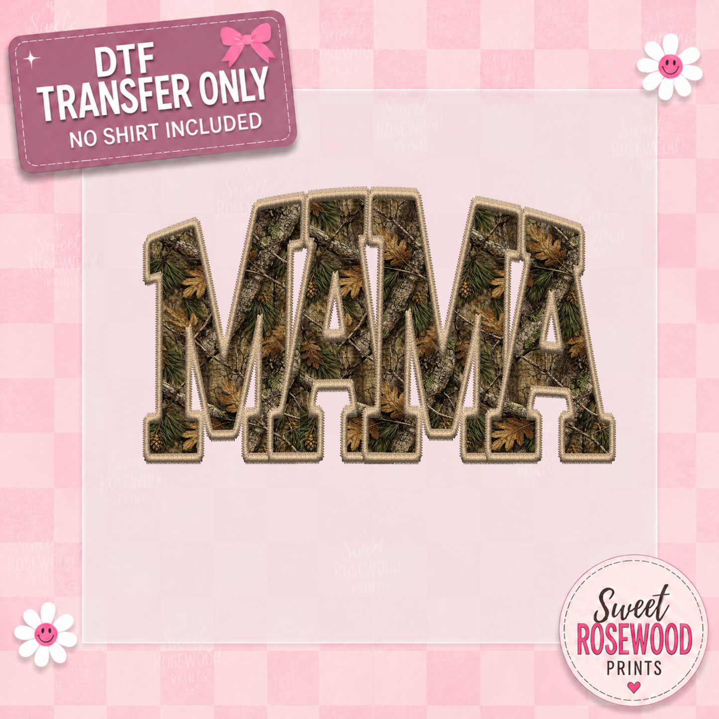 MAMA CAMO BROWN STITCH