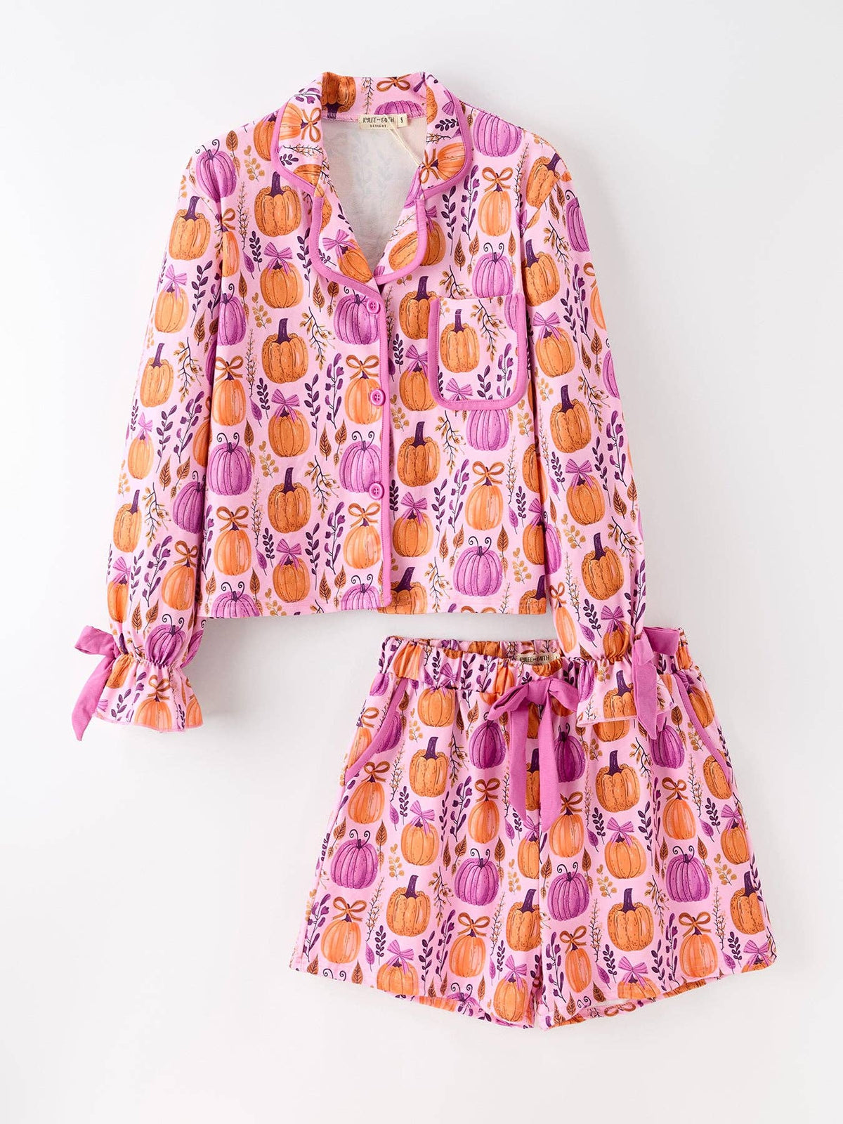 Mommy & me Halloween Pumpkin Pajama Set: Adult