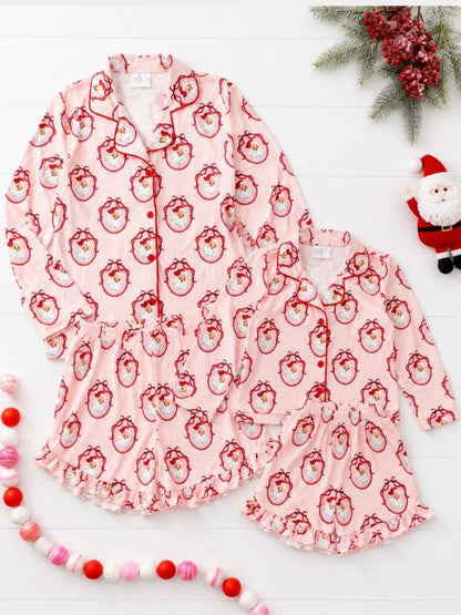 Vintage Santa Christmas Pajama Set
