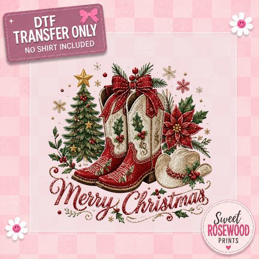MERRY CHRISTMAS BOOTS/HAT