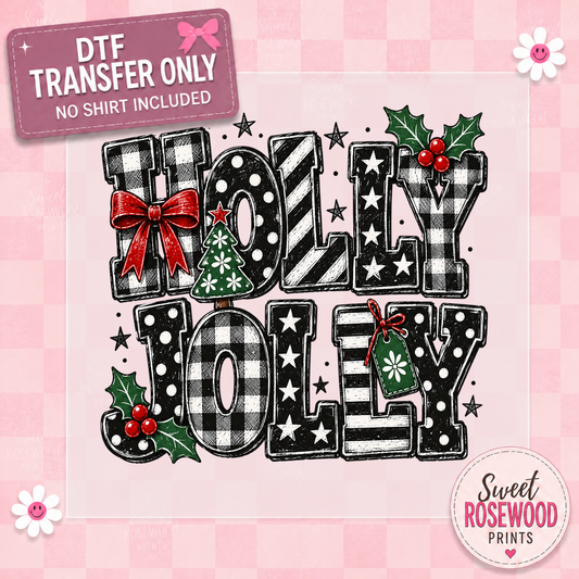 HOLLY JOLLY BLACK & WHITE