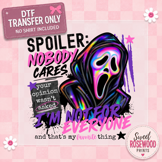 SPOILER NOBODY CARES