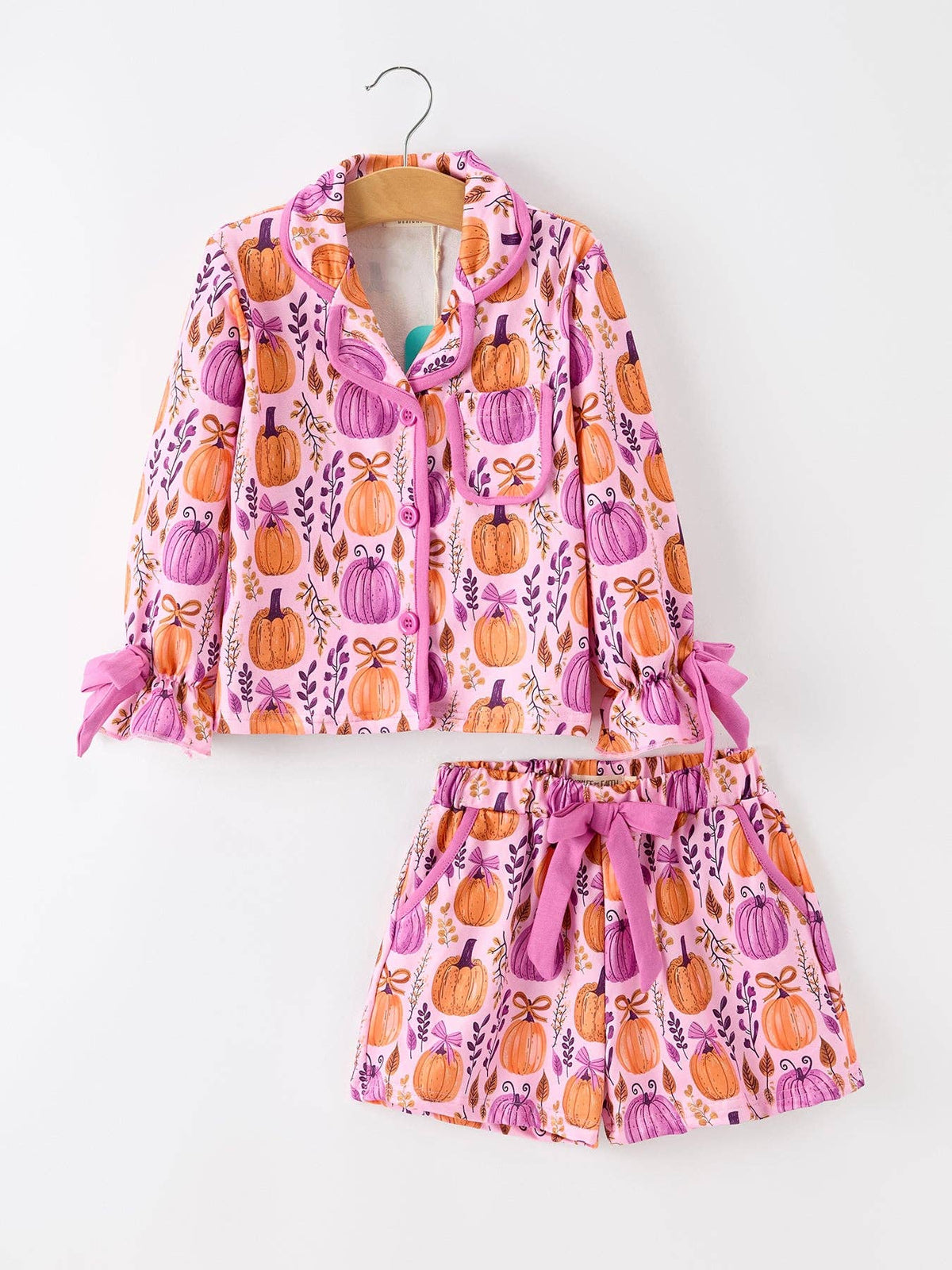 Mommy & me Halloween Pumpkin Pajama Set: Kids