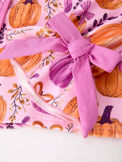 Mommy & me Halloween Pumpkin Pajama Set: Kids