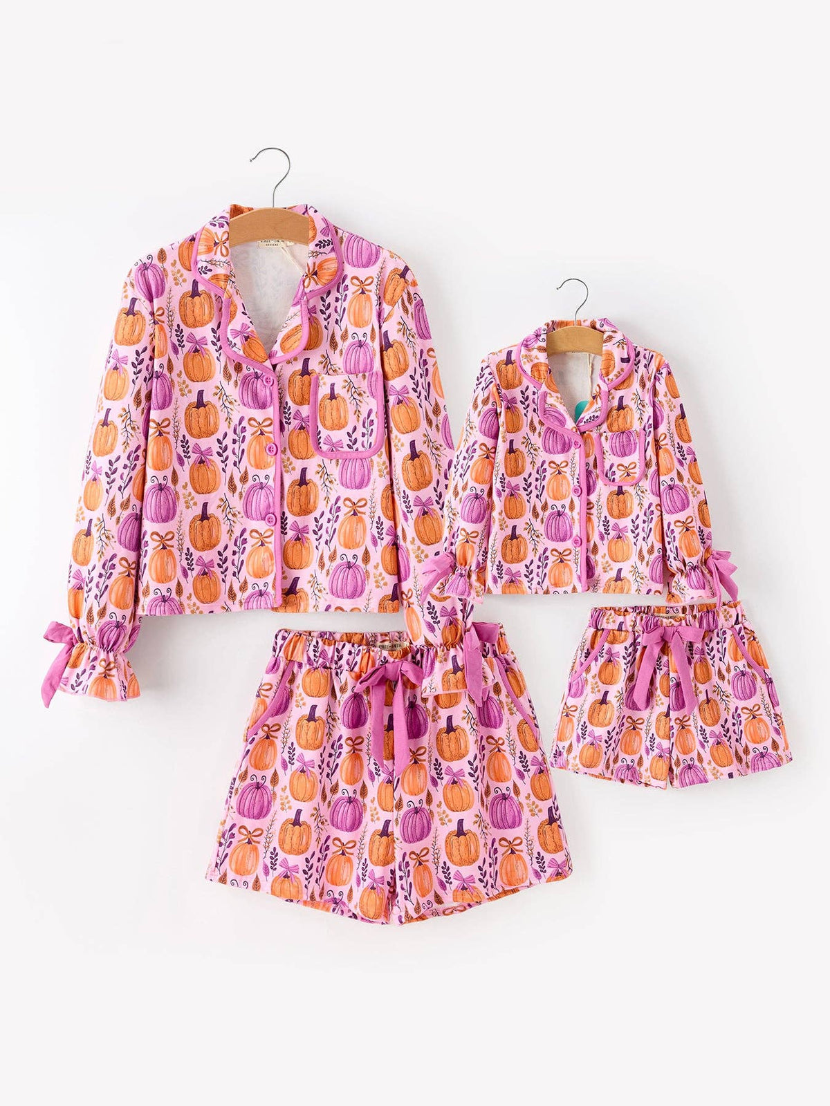 Mommy & me Halloween Pumpkin Pajama Set: Kids