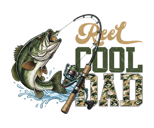 REEL COOL DAD - CLEAR FILM SCREENPRINT