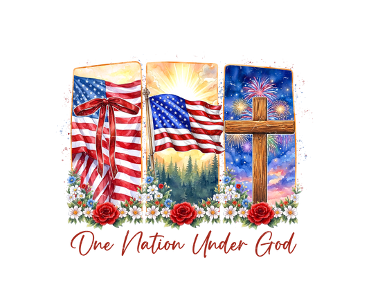 ONE NATION UNDER GOD - CLEAR FILM SCREENPRINT