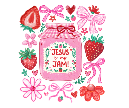 JESUS IS MY JAM - CLEAR FILM SCREENPRINT