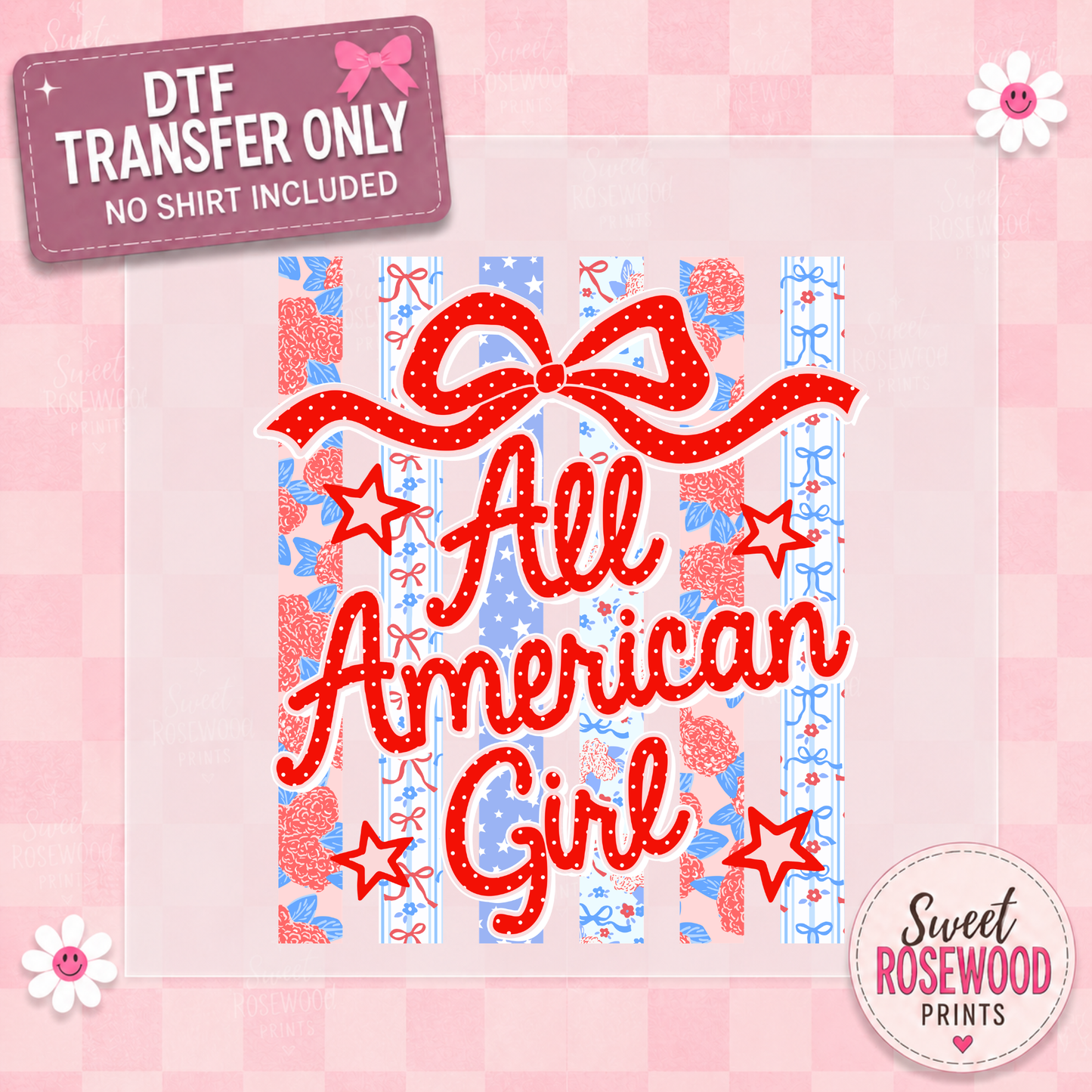 ALL AMERICAN GIRL STRIPES & BOWS