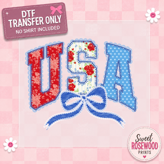 USA BLUE BOW