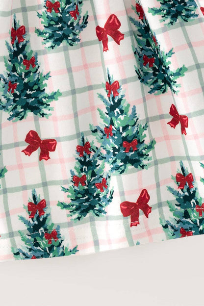 "Oh Christmas tree" Christmas tree printed tunic and red bloomers