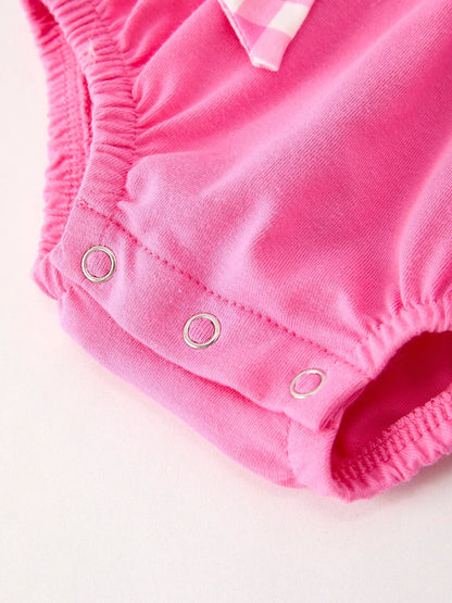 "GOBBLE" Smock Embroidery Baby Girl Romper